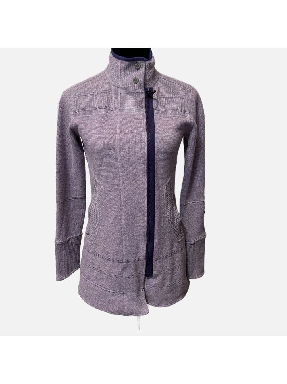 Title Nine Women’s Wool Blend Jacket XS Full Zip Purple Gorpcore Outdoors Hiking
